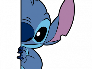 cartoon character, blue alien, animated figure, playful creature, Cute Stitch PNG