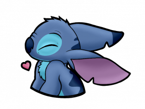 cartoon character, cute alien, animated creature, blue fantasy animal, Cute Stitch PNG