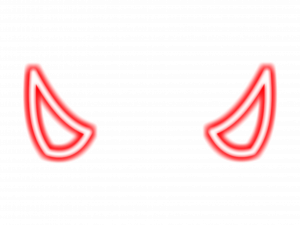 devil eyes, sinister glare, red eyes, Halloween icon, Demon Horns PNG