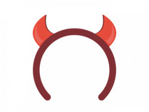 devil horns, costume accessory, Halloween headband, playful headwear, Demon Horns PNG