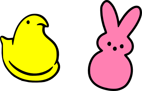 Easter Peeps Bunny PNG Cutout