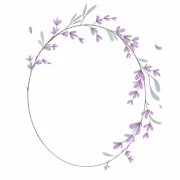 Elegant Purple Flower Border No Background