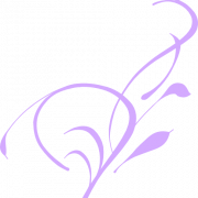 Elegant Purple Flower Border PNG HD Image