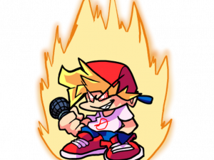 cartoon character, rap battle, animated music, vibrant illustration, FNF BF PNG