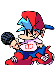 cartoon character, music battle, rhythm game, mic performer, FNF BF PNG