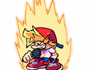 cartoon character, rap battle, animated music, gaming art, FNF BF PNG