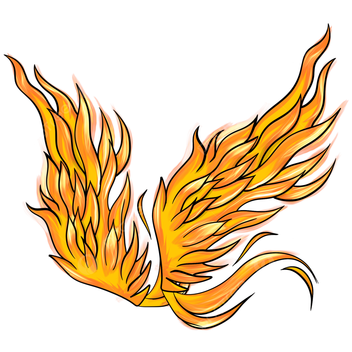 Fire Wings PNG Clipart