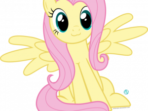 cartoon pony, yellow pegasus, colorful character, animated creature, Fluttershy PNG