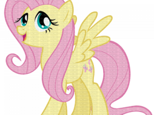 Fluttershy, My Little Pony character, yellow pony, animated character, Fluttershy PNG