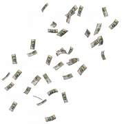Flying Money PNG Cutout