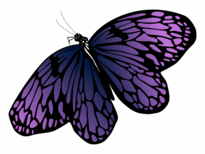 Flying Purple Butterfly PNG Cutout