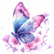 Flying Purple Butterfly PNG Images