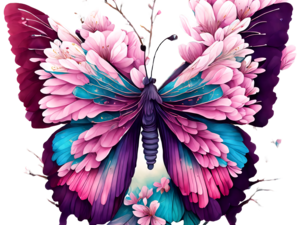 Flying Purple Butterfly PNG Picture