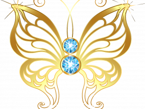 Gold Butterfly PNG Pic