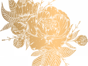 Gold Flower PNG Free Image