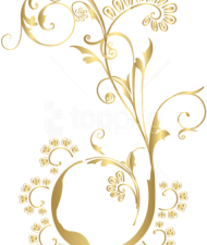 Gold Flower PNG Photo