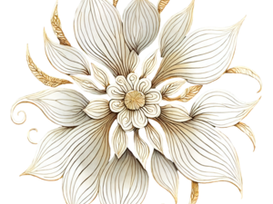 Gold Flower PNG Pic