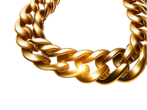 Golden Chain PNG Cutout