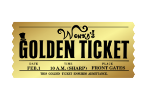 Golden Ticket PNG Background