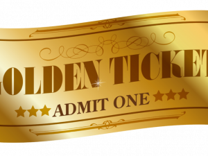 Golden Ticket PNG Image File