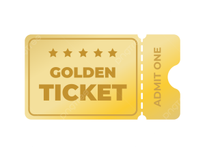 Golden Ticket PNG Images HD