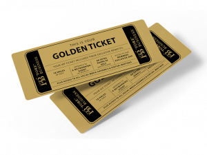 Golden Ticket PNG Photo