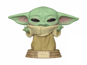 Baby Yoda figure, Star Wars collectible, Mandalorian merchandise, cute character toy, Grogu PNG