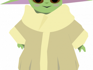 cute alien character, animated creature, fantasy figure, popular culture icon, Grogu PNG