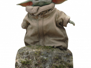 Baby Yoda, Grogu, Star Wars character, collectible figure, Grogu PNG