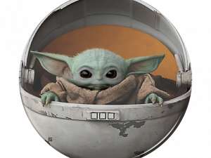 Baby Yoda, Star Wars character, The Mandalorian, cute alien, Grogu PNG