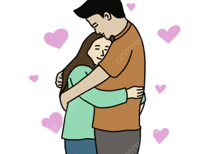 Hugging PNG Cutout