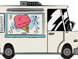 Ice Cream Truck Background PNG