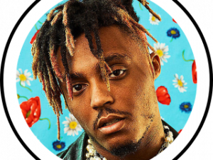 portrait, artist, music, hip-hop, colorful background, Juice Wrld PNG