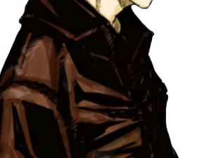 anime character, digital art, male figure, stylish jacket, Jujutsu Kaisen PNG