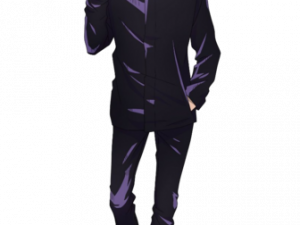 anime character, stylish outfit, casual pose, dark clothing, Jujutsu Kaisen PNG