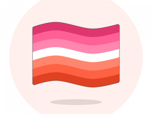 Lesbian Flag PNG Cutout