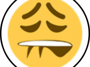 sad emoji, disappointed face, emotional expression, melancholy symbol, Lip Bite Emoji PNG