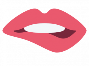 lips, mouth, beauty, cosmetics, makeup, Lip Bite Emoji PNG