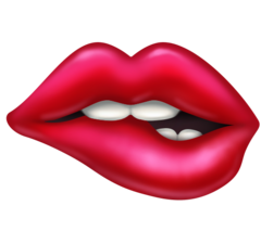 red lips, kiss emoji, beauty symbol, makeup icon, Lip Bite Emoji PNG