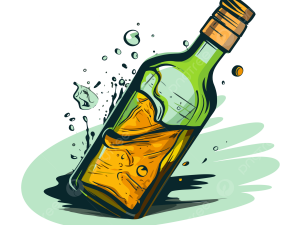 Liquor Bottle PNG Cutout