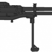 Machine Gun PNG Cutout