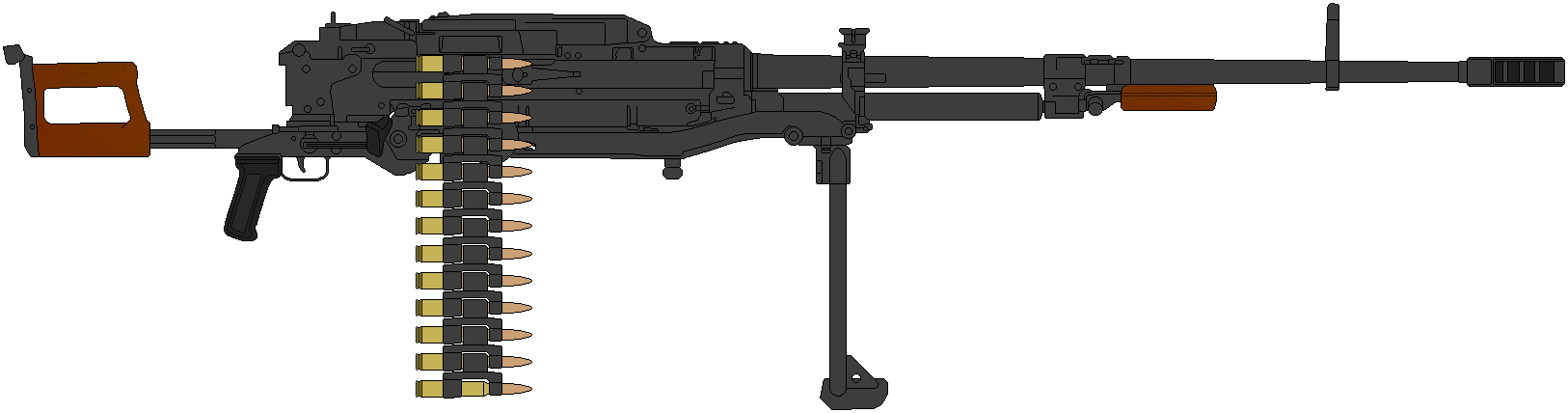 Machine Gun PNG Cutout