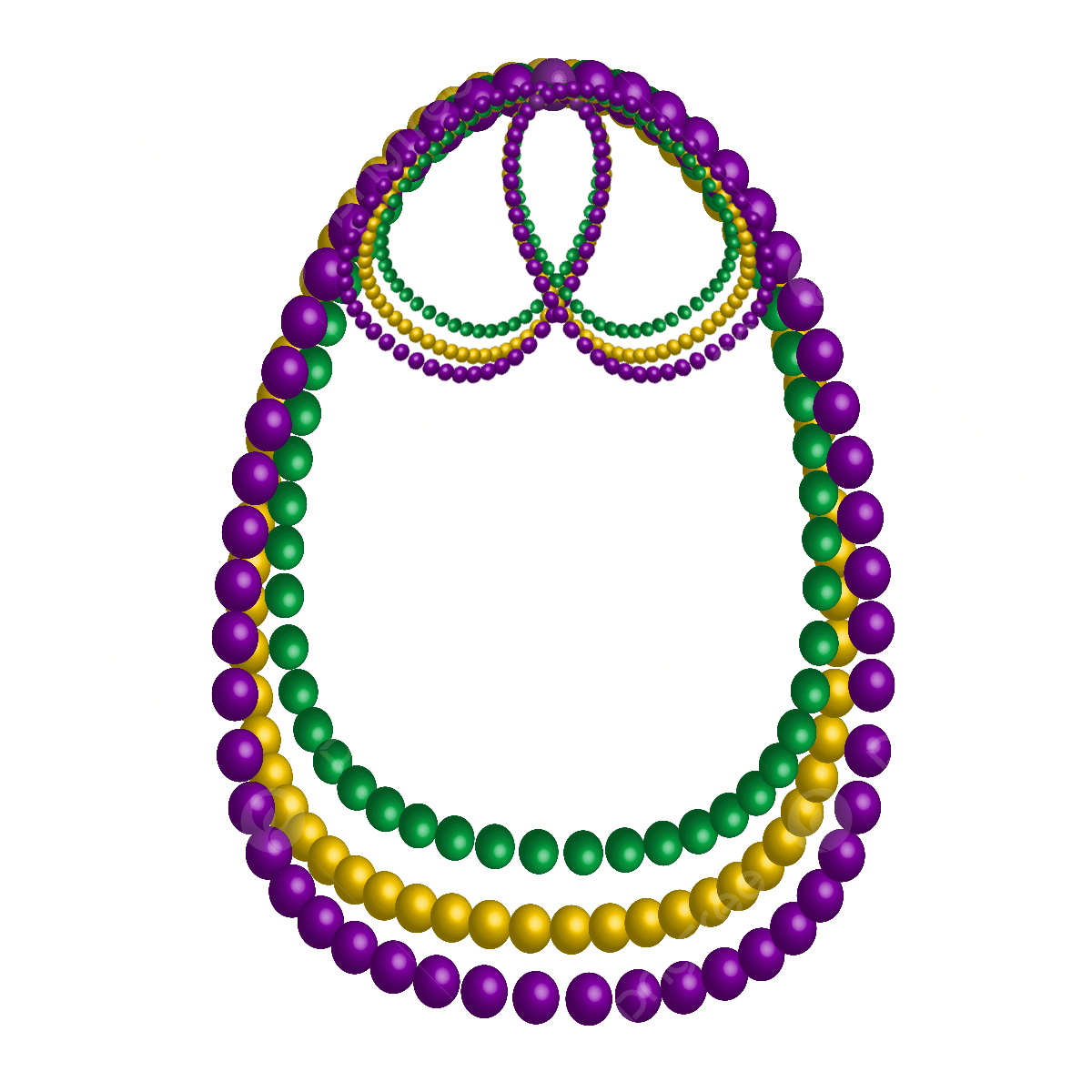 Mardi Gras Beads PNG File