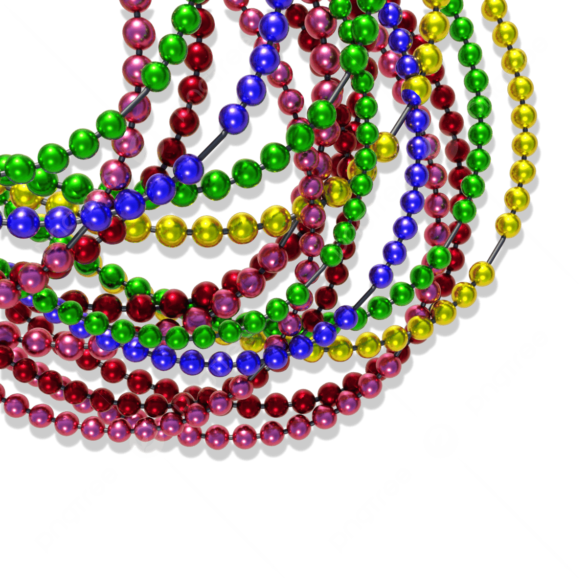 Mardi Gras Beads PNG Free Image