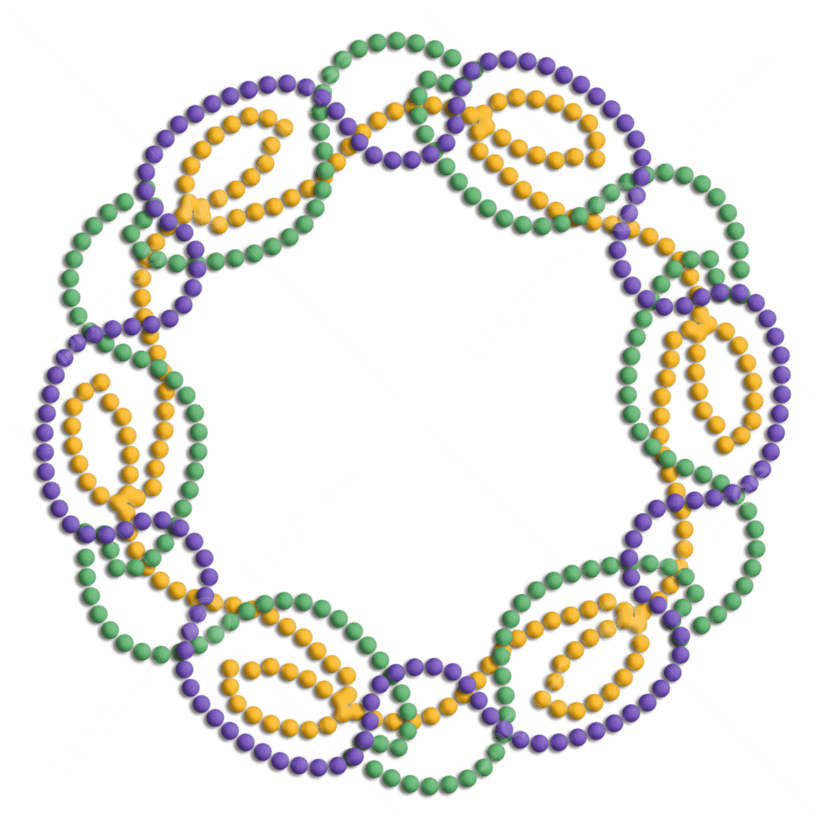 Mardi Gras Beads PNG Image