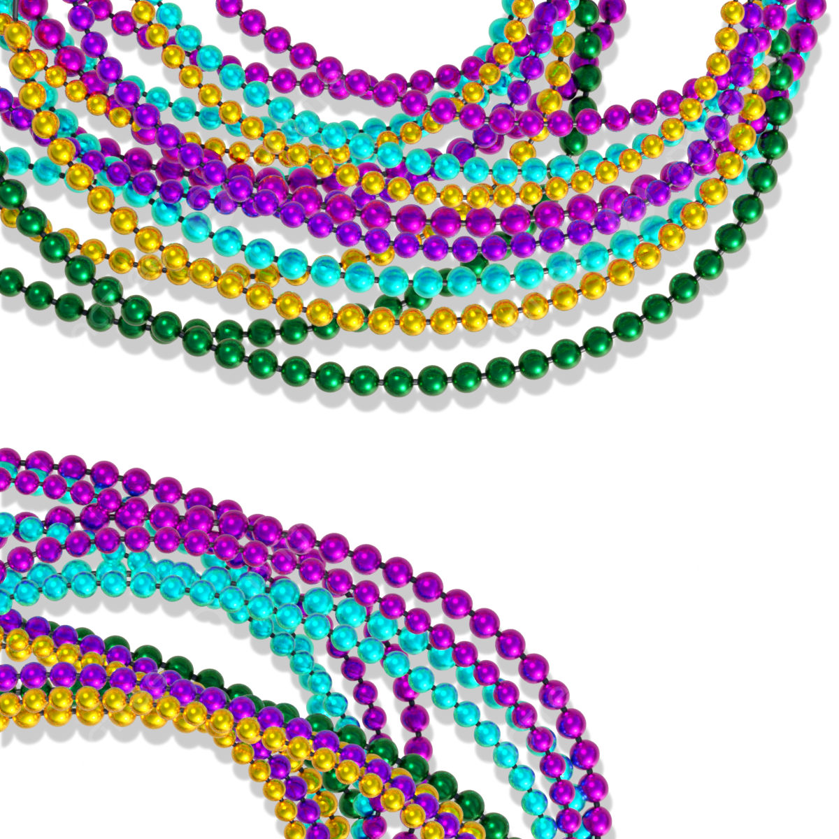 Mardi Gras Beads PNG Photos