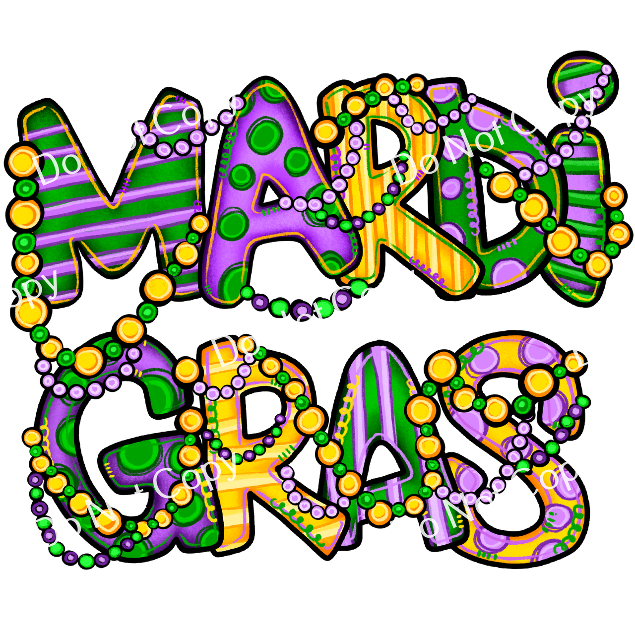 Mardi Gras Beads PNG Pic