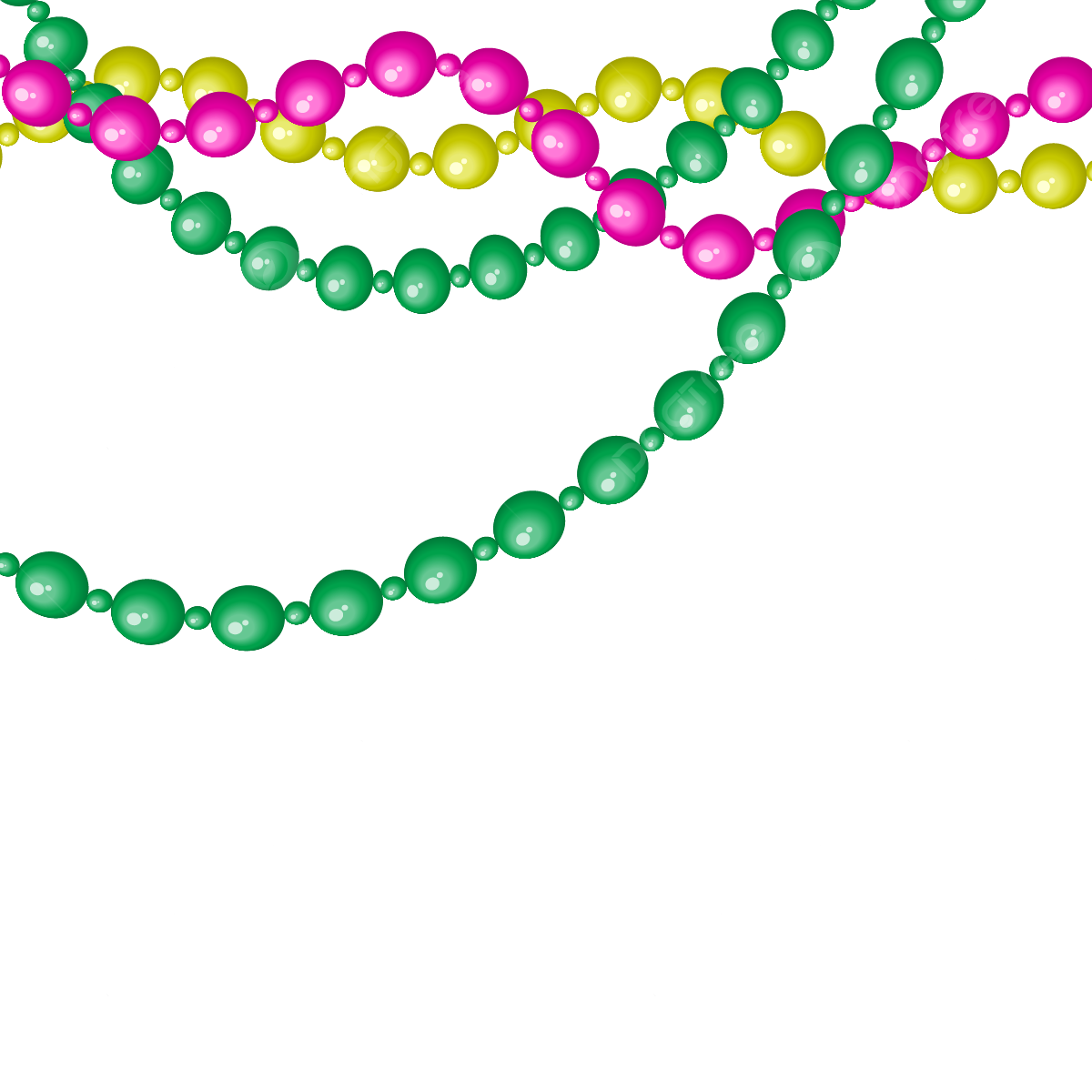 Mardi Gras Beads PNG Picture