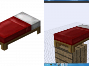 Minecraft Bed PNG Clipart