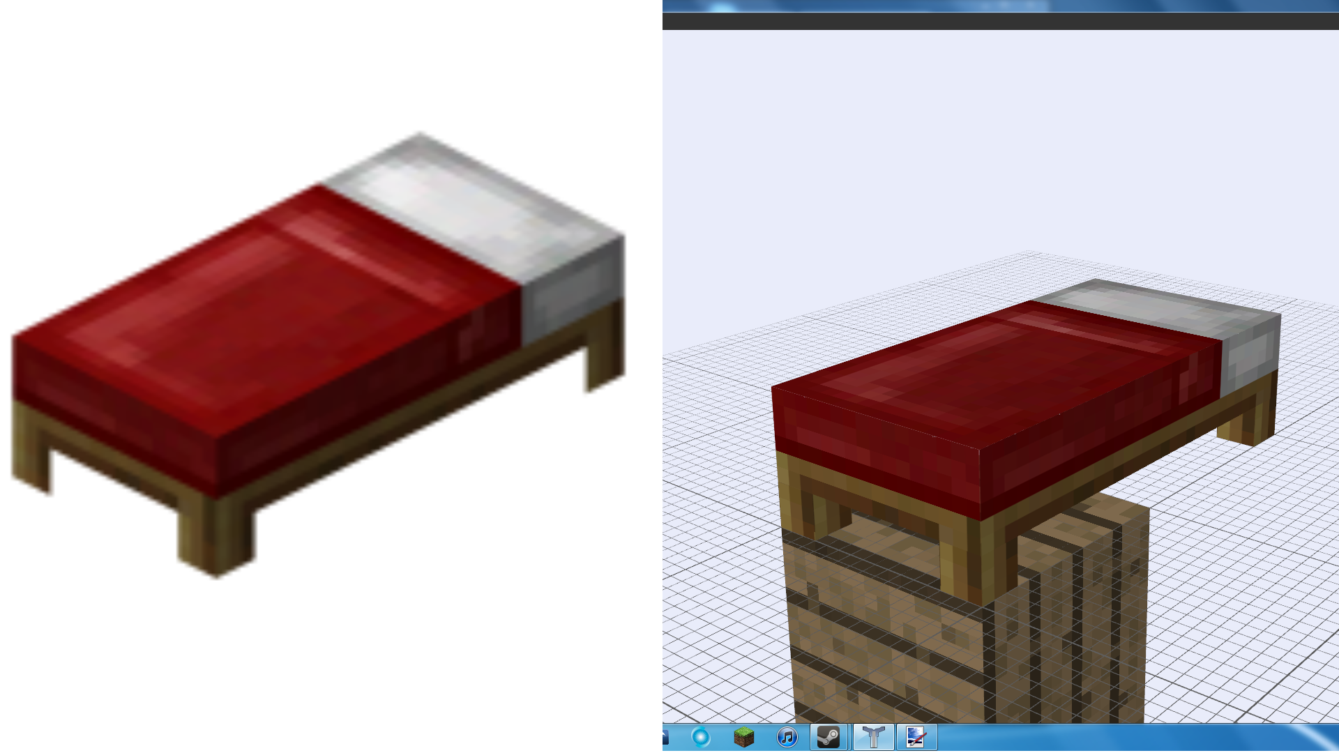 Minecraft Bed PNG Transparent Images